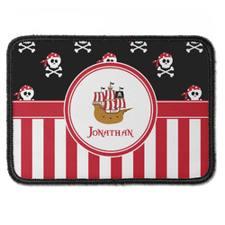Pirate & Stripes Iron On Rectangle Patch w/ Name or Text