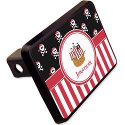Pirate & Stripes Rectangular Trailer Hitch Cover - 2" (Personalized)