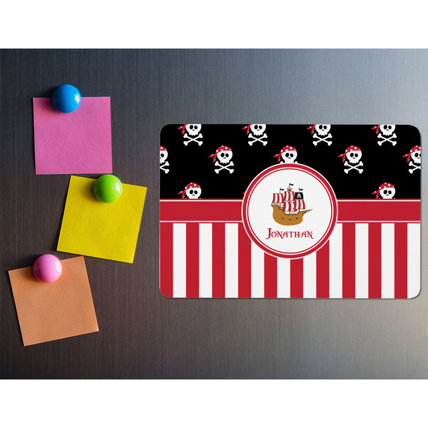 Pirate & Stripes Rectangular Fridge Magnet - LIFESTYLE