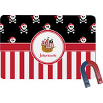 Pirate & Stripes Rectangular Fridge Magnet (Personalized)