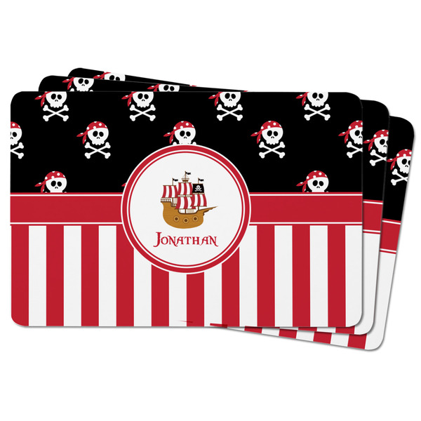 Pirate & Stripes Rectangular Fridge Magnet - THREE