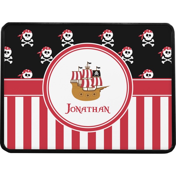 Pirate & Stripes Rectangular Trailer Hitch Cover (Personalized)
