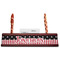 Pirate & Stripes Red Mahogany Nameplates with Business Card Holder - Straight