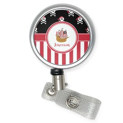 Pirate & Stripes Retractable Badge Reel (Personalized)