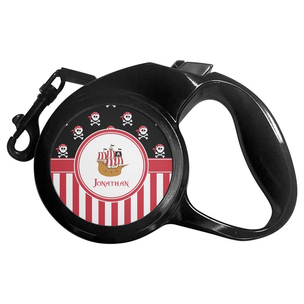 Custom Pirate & Stripes Retractable Dog Leash - Large (Personalized)