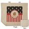 Pirate & Stripes Reusable Cotton Grocery Bag - Front & Back View