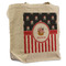Pirate & Stripes Reusable Cotton Grocery Bag - Front View