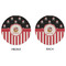 Pirate & Stripes Round Linen Placemats - APPROVAL (double sided)