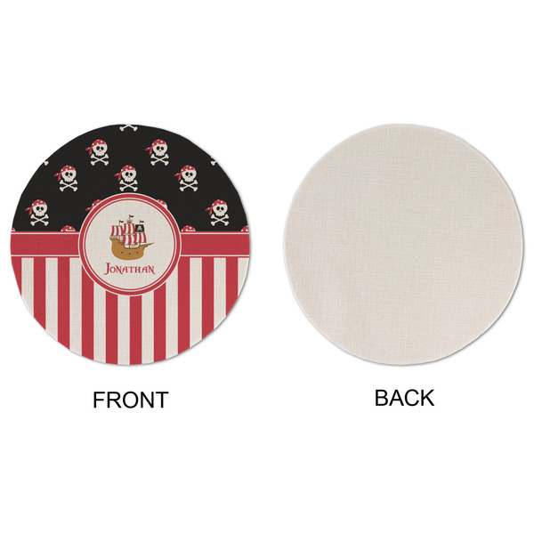 Pirate & Stripes Round Linen Placemats - APPROVAL (single sided)