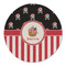 Pirate & Stripes Round Linen Placemats - FRONT (Double Sided)