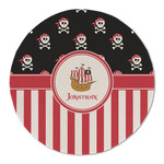 Pirate & Stripes Round Linen Placemat (Personalized)