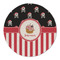 Pirate & Stripes Round Linen Placemat (Personalized)