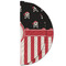 Pirate & Stripes Round Linen Placemats - HALF FOLDED (double sided)