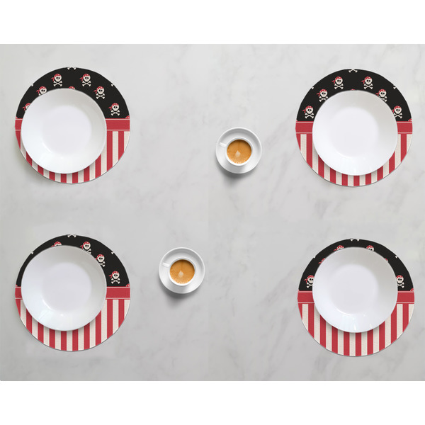 Pirate & Stripes Round Linen Placemats - LIFESTYLE (set of 4)