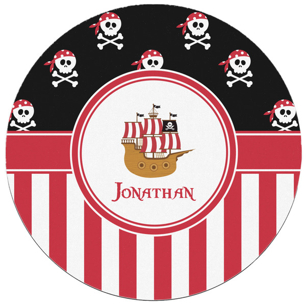 Pirate & Stripes Round Mousepad - APPROVAL