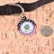 Pirate & Stripes Round Pet ID Tag - Large - In Context