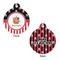 Pirate & Stripes Round Pet Tag - Front & Back