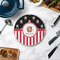 Pirate & Stripes Round Stone Trivet - In Context View