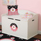Pirate & Stripes Round Wall Decal on Toy Chest