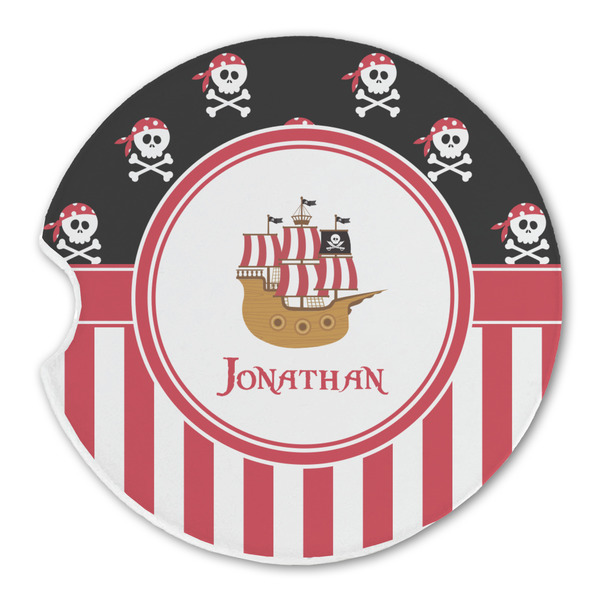 Pirate & Stripes Sandstone Car Coaster - Single