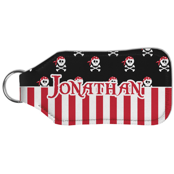 Pirate & Stripes Sanitizer Holder Keychain - Large (Back)