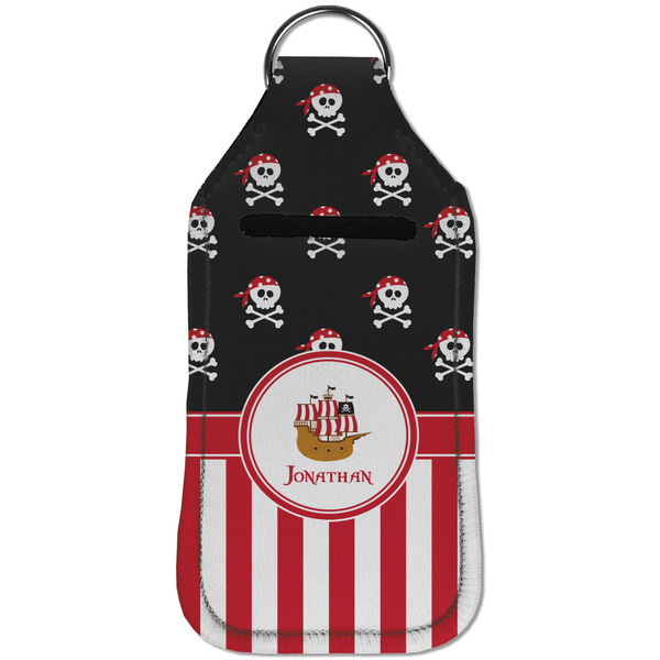 Pirate & Stripes Sanitizer Holder Keychain - Large (Front)
