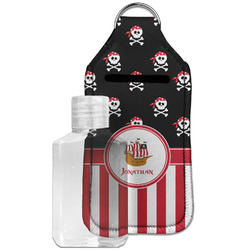 Pirate & Stripes Hand Sanitizer & Keychain Holder - Large (Personalized)