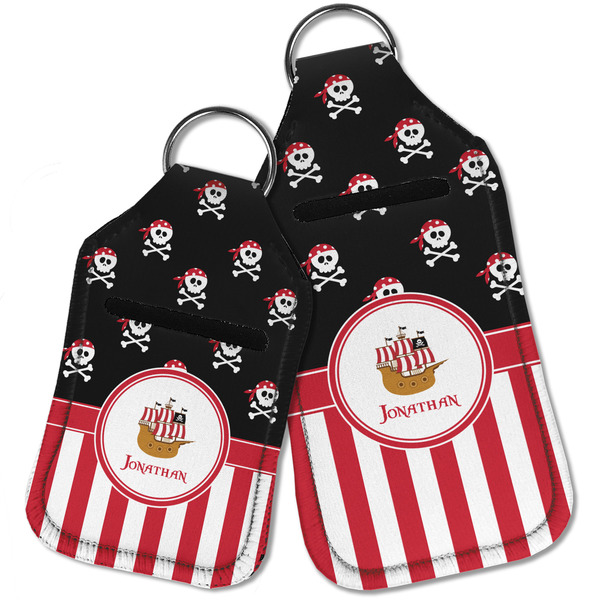 Pirate & Stripes Sanitizer Holder Keychain - Parent Main