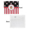 Pirate & Stripes Security Blanket - Front & White Back View