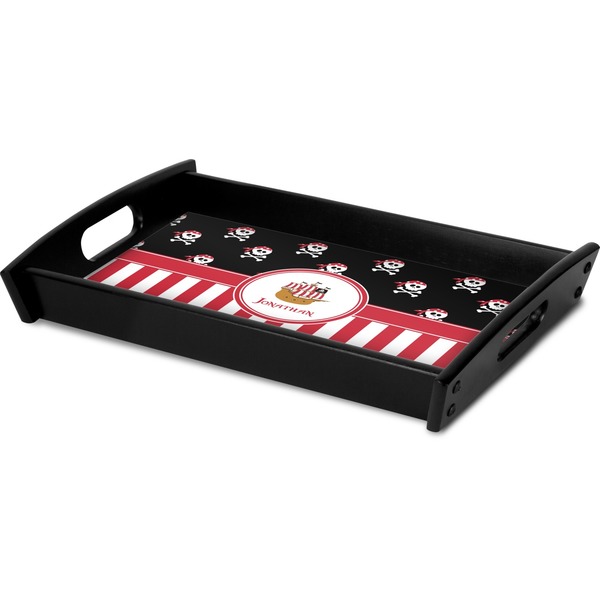 Pirate & Stripes Serving Tray Black - Corner
