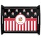 Pirate & Stripes Black Wooden Tray - Large (Personalized)