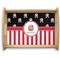 Pirate & Stripes Natural Wooden Tray - Large (Personalized)