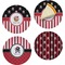 Pirate & Stripes Set of Appetizer / Dessert Plates