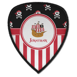 Pirate & Stripes Iron on Shield Patch A w/ Name or Text