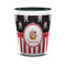 Pirate & Stripes Ceramic Shot Glass - 1.5 oz - Two Tone - Set of 4 (Personalized)