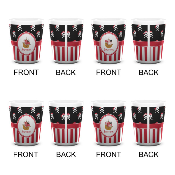 Pirate & Stripes Shot Glass - White - Set of 4 - APPROVAL