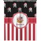 Pirate & Stripes Extra Long Shower Curtain - 70"x84" (Personalized)