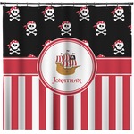 Pirate & Stripes Shower Curtain - Custom Size (Personalized)