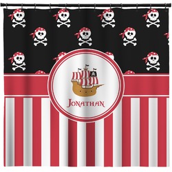 Pirate & Stripes Shower Curtain - Custom Size (Personalized)