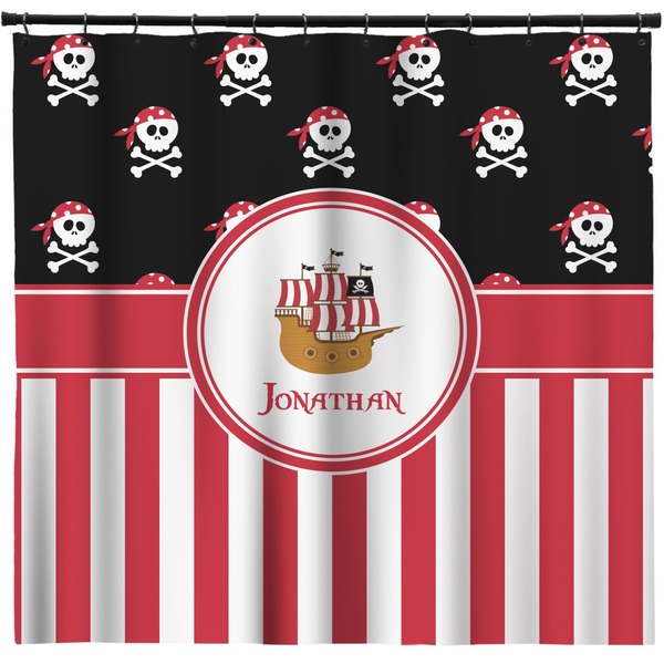 Custom Pirate & Stripes Shower Curtain - Custom Size (Personalized)