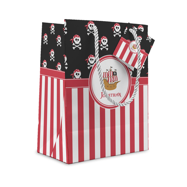 Custom Pirate & Stripes Small Gift Bag (Personalized)