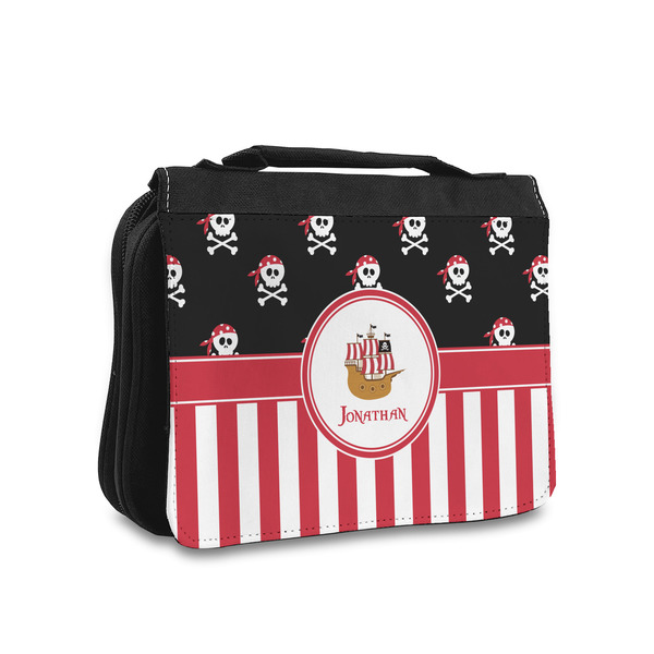 Custom Pirate & Stripes Toiletry Bag - Small (Personalized)