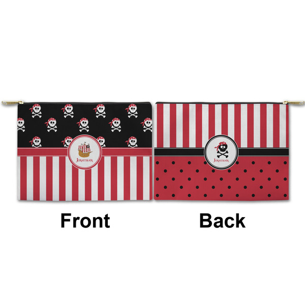 Pirate & Stripes Small Zipper Pouch Approval (Front and Back)