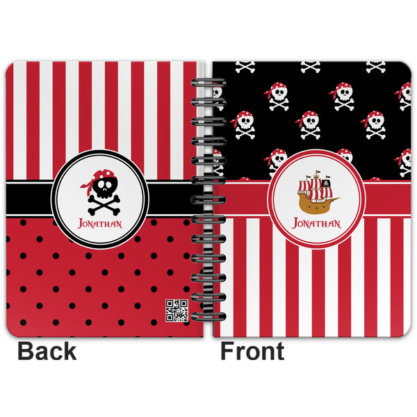 Pirate & Stripes Spiral Journal 5 x 7 - Apvl