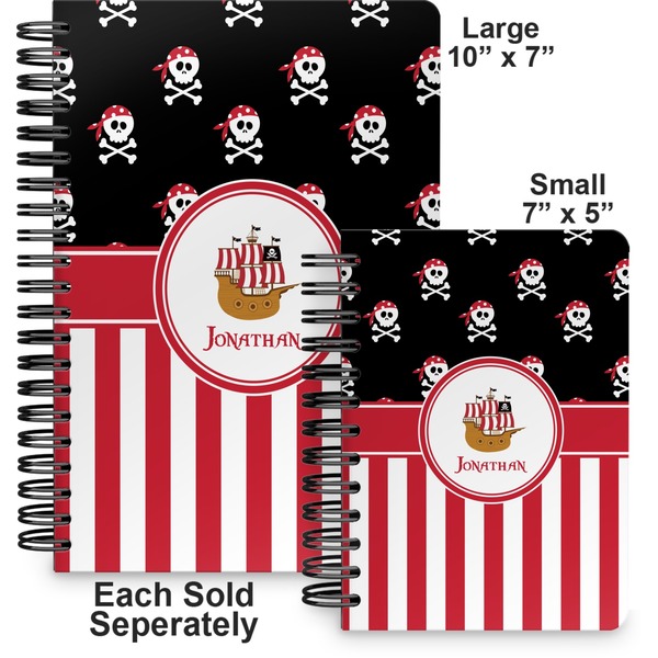 Pirate & Stripes Spiral Journal - Comparison