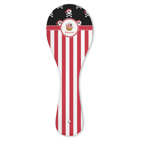 Custom Pirate & Stripes Ceramic Spoon Rest (Personalized)