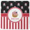 Pirate & Stripes Square Rubber Backed Coaster (Personalized)