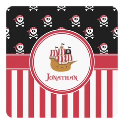 Pirate & Stripes Square Decal (Personalized)