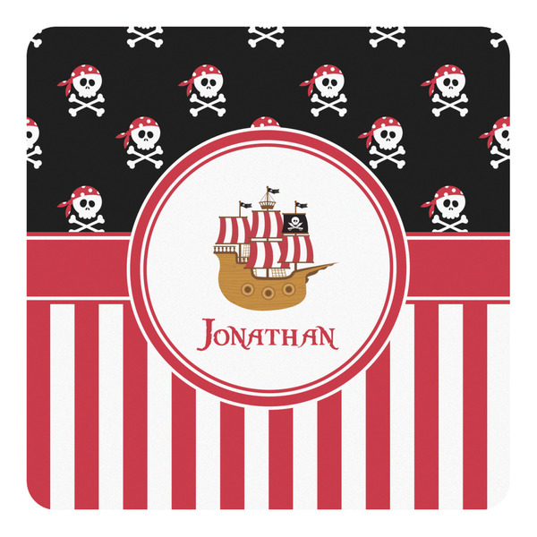 Custom Pirate & Stripes Square Decal - Small (Personalized)