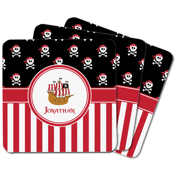 Pirate & Stripes Square Fridge Magnet - MAIN